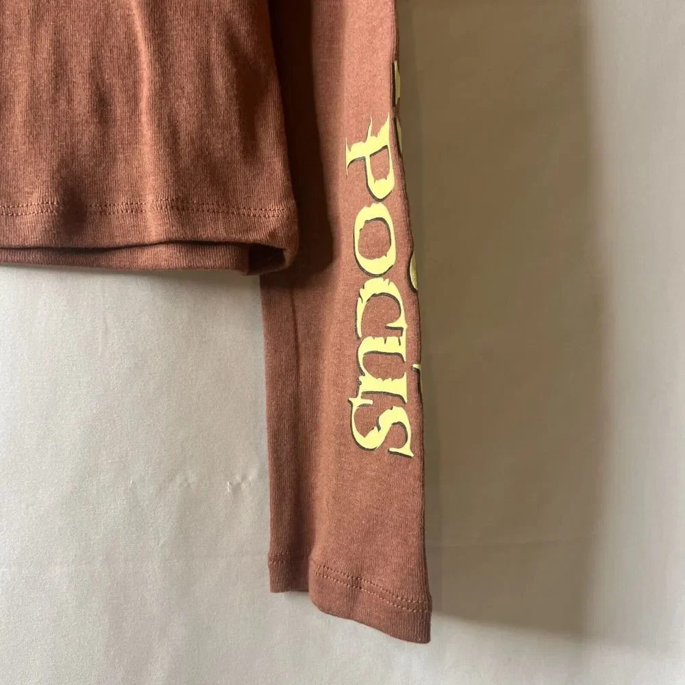 Disney‎ Hocus Pocus Thackery Binx Girls XS Brown Long Sleeve Shirt NEW